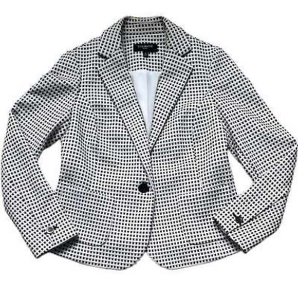 Talbots Checked Single Button Blazer - M - Picture 1 of 4